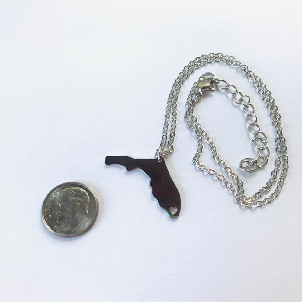 Gold Stainless Steel Florida Necklace - Picture 5 of 5